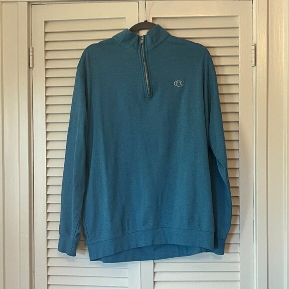 Peter Millar pullover sweatshirt quarter zip blue XL men - Picture 1 of 8